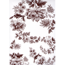 Ref. 78403 - DECALQUE FLORES SEPIA